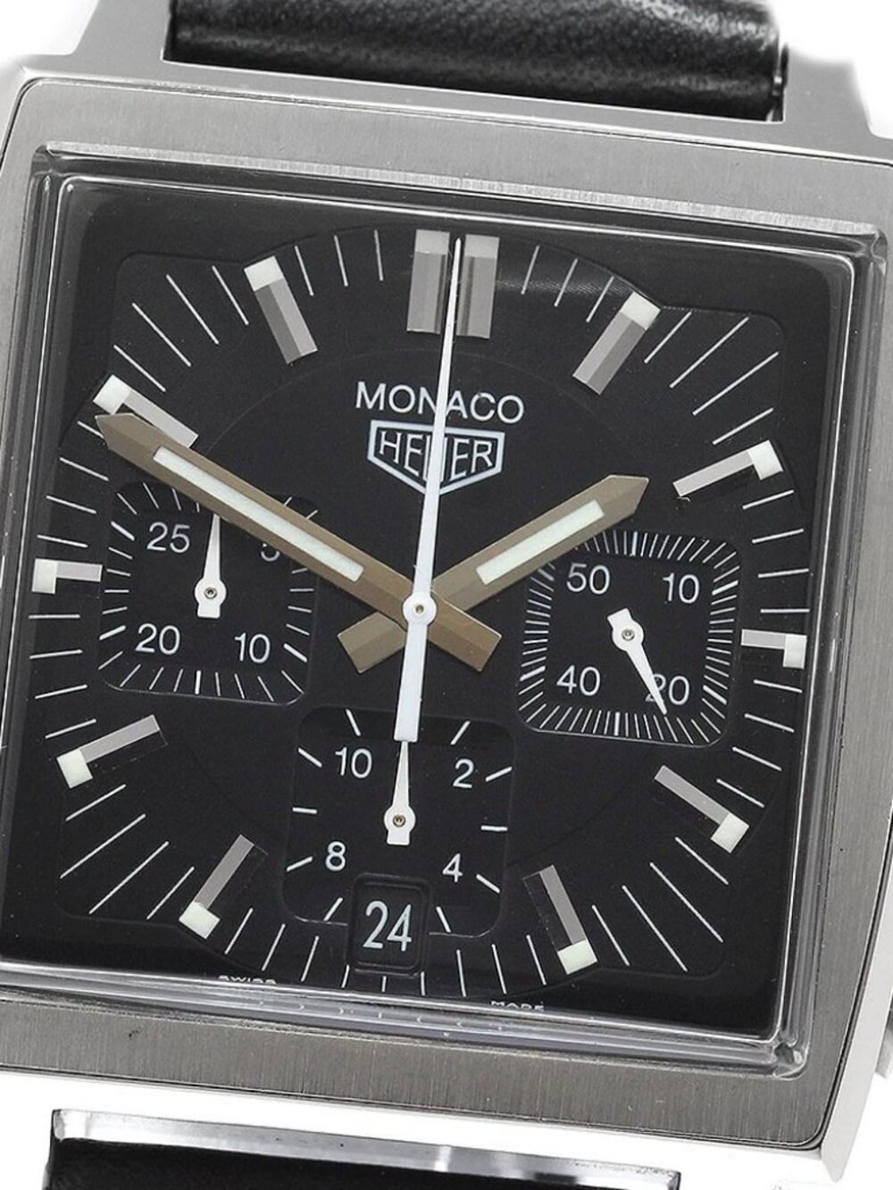 TAG HEUER Monaco CS2111 Chronograph Date black Dial Automatic Men's Watch_961615